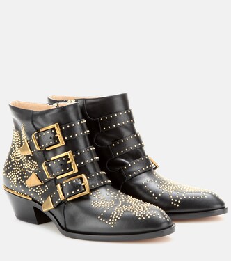 Susanna studded leather ankle boots | Chloé