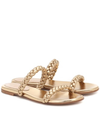 Palas Marley de piel metalizada | Gianvito Rossi