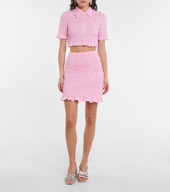 Mini-jupe en coton | Miu Miu