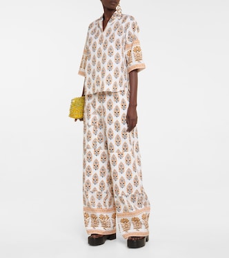 Pantalon imprimé en coton | Dries Van Noten
