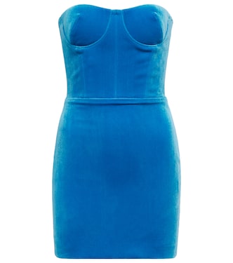 Roberts strapless velvet minidress | Alex Perry
