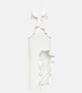 Abito midi asimmetrico con cut-out | David Koma