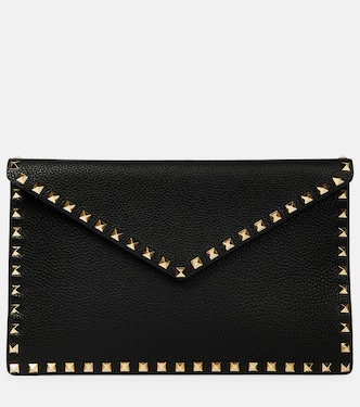Rockstud leather clutch | Valentino Garavani