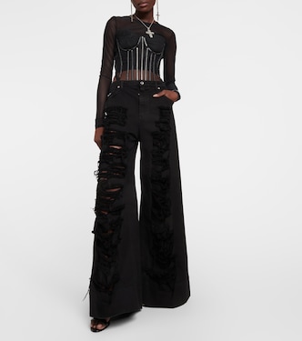 x Kim distressed high-rise flared jeans | Dolce&Gabbana