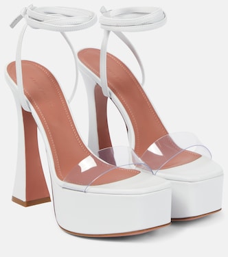 Sandali con plateau Sita in pelle e PVC | Amina Muaddi