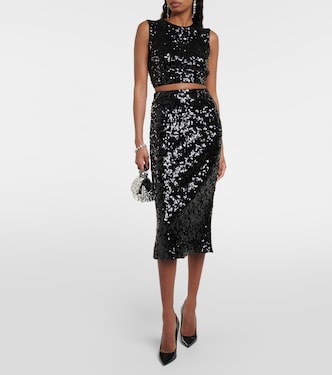 Top raccourci à sequins | Dolce&Gabbana