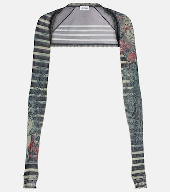 Tattoo Collection printed tulle sleeves | Jean Paul Gaultier