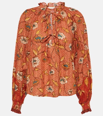 Kaitlyn floral cotton-blend blouse | Ulla Johnson