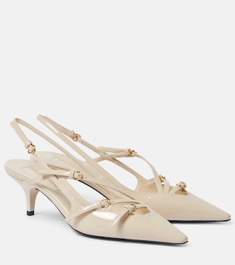 Patent leather slingback pumps | Miu Miu