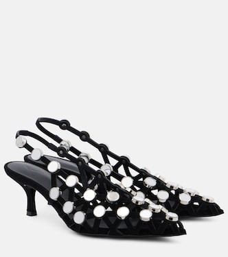 Verzierte Slinback-Pumps aus Leder | The Attico