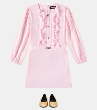 Abito in crêpe de chine  | Versace Kids
