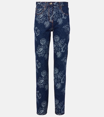 Floral jacquard slim jeans | Etro
