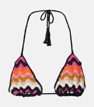 Top de bikini de algodón a rayas | Anna Kosturova