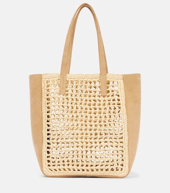 Tote Zoe Small aus Raffiabast mit Leder | Khaite