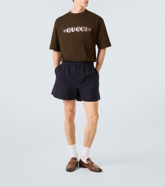 Camiseta de jersey de algodón con logo | Gucci