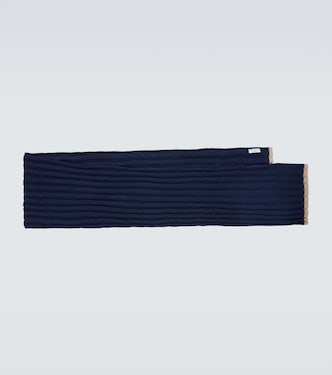 Ribbed-knit cashmere scarf | Brunello Cucinelli