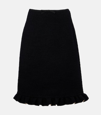 Ruffled wool-blend miniskirt | Valentino