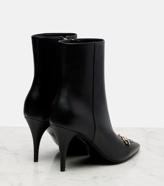 Erin Horsebit leather ankle boots | Gucci