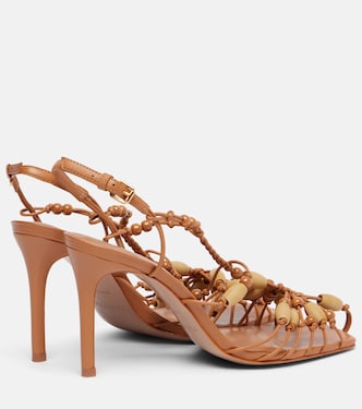 Beaded leather sandals | Farm Rio