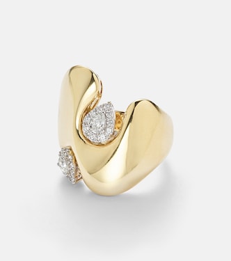 Anillo de oro de 18 ct con diamantes | Yeprem