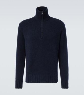 Cashmere half-zip sweater | Allude