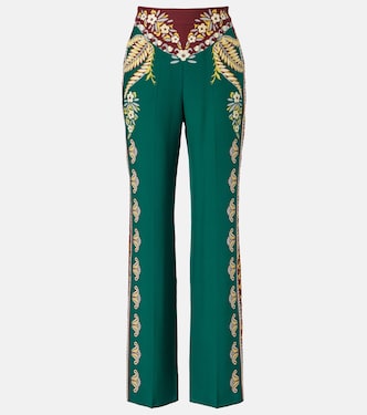 Pantaloni a gamba larga in seta con stampa | Etro