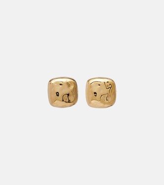 Tetra Large gold-plated sterling silver earrings | Déhanche