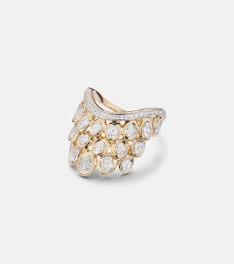 Blossom 14kt gold ring with diamonds | Rainbow K