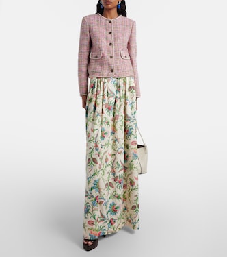 Chaqueta de tweed en mezcla de algodón a cuadros | Etro