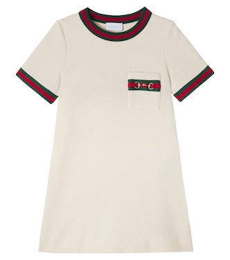 Kleid Horsebit Web Stripe aus Baumwolle | Gucci Kids
