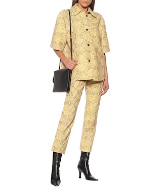 High-rise straight leather pants | Common Leisure