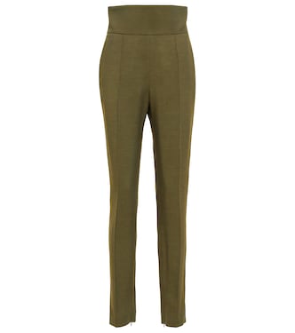 High-rise twill straight pants | Alexandre Vauthier