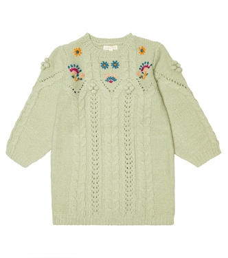 Rejana embroidered wool-blend dress | Louise Misha