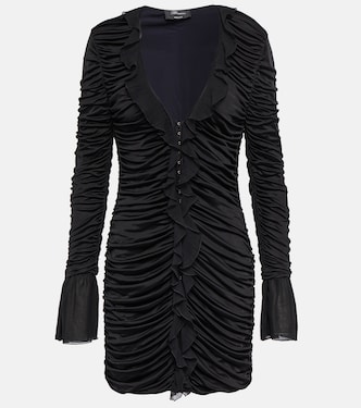 Deep V-neck ruched minidress | Blumarine