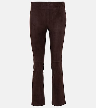 JP Twenty mid-rise bootcut suede pants | Stouls