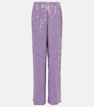 Pantaloni regular con paillettes | Dries Van Noten