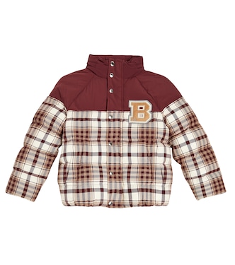 Piumino in cotone a quadri | Brunello Cucinelli Kids
