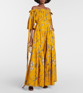 Floral cotton maxi dress | Erdem