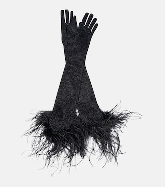 Guanti Lumière Plumage metallizzati | Oséree