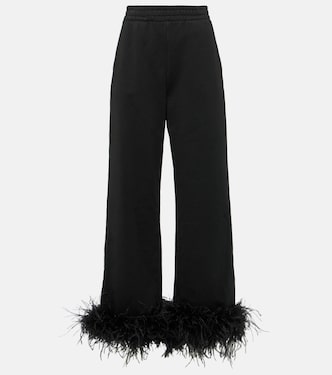 Hose aus Baumwolle mit Federn | Prada