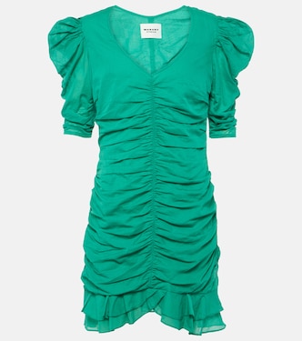 Vestido corto Sireny de algodón drapeado | Marant Etoile