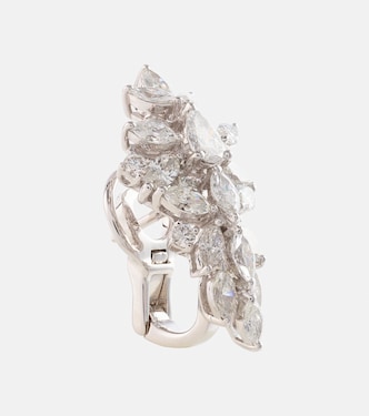 18kt white gold earrings with diamonds | Yeprem