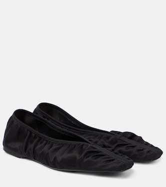 Ballerine The Gathered Flat in raso | Toteme