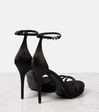 Eveninglam 120 satin platform sandals | Valentino Garavani