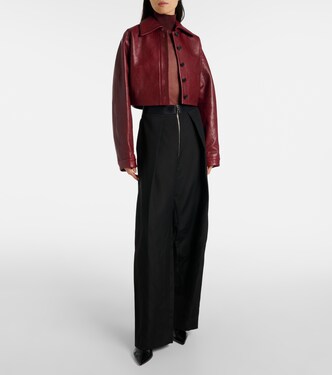 Giacca cropped Sue in pelle | Khaite
