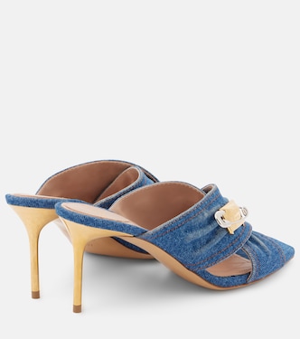Mules 75 en jean à ornements | Balmain