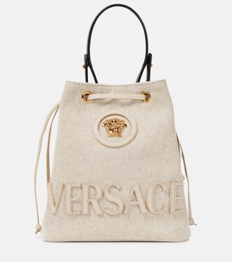 Secchiello La Medusa Small in canvas | Versace