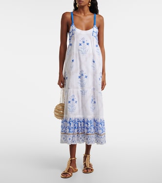 Abito midi in cotone con stampa floreale | Juliet Dunn