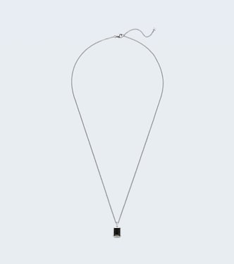Sterling silver pendant necklace with onyx | Mateo