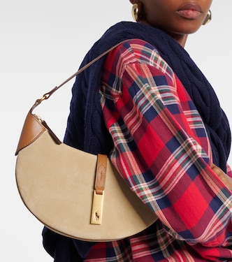 Borsa a spalla Crescent Small in suede | Polo Ralph Lauren